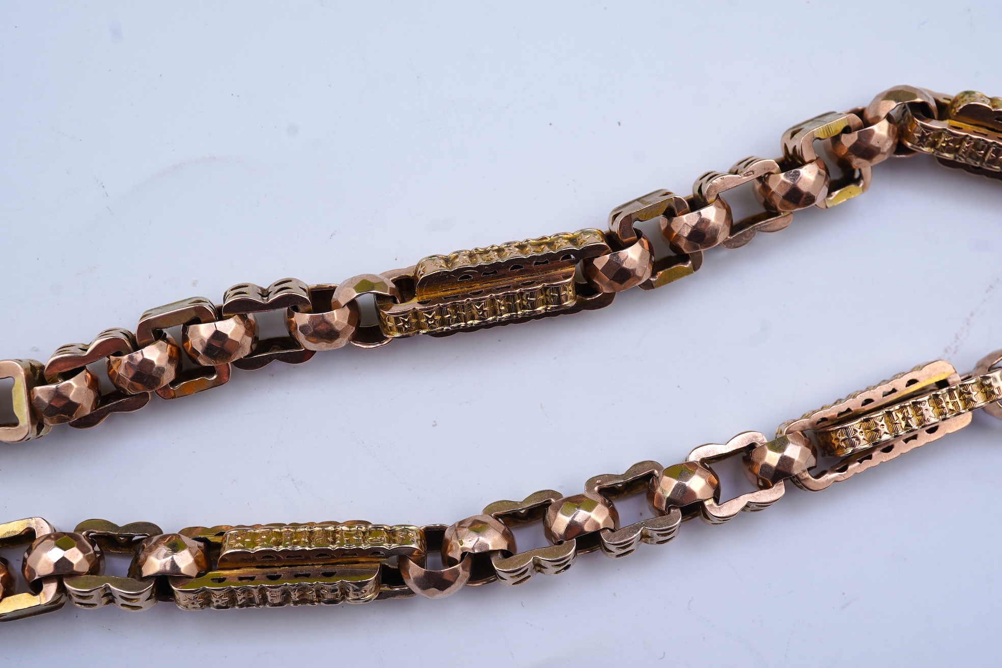 A gold necklace, late 19th century composite